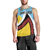 Personalised Saint Lucia Men Tank Top Pearl of the Caribbean