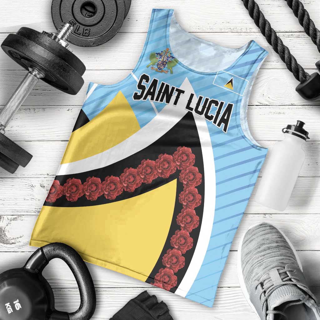 Personalised Saint Lucia Men Tank Top Pearl of the Caribbean