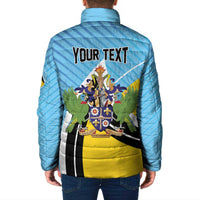 Personalised Saint Lucia Padded Jacket Pearl of the Caribbean