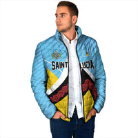 Personalised Saint Lucia Padded Jacket Pearl of the Caribbean