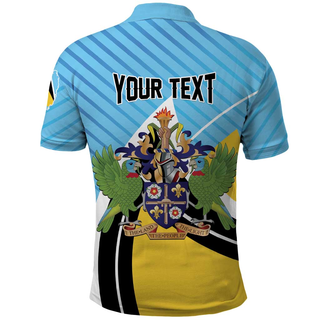 Personalised Saint Lucia Polo Shirt Pearl of the Caribbean