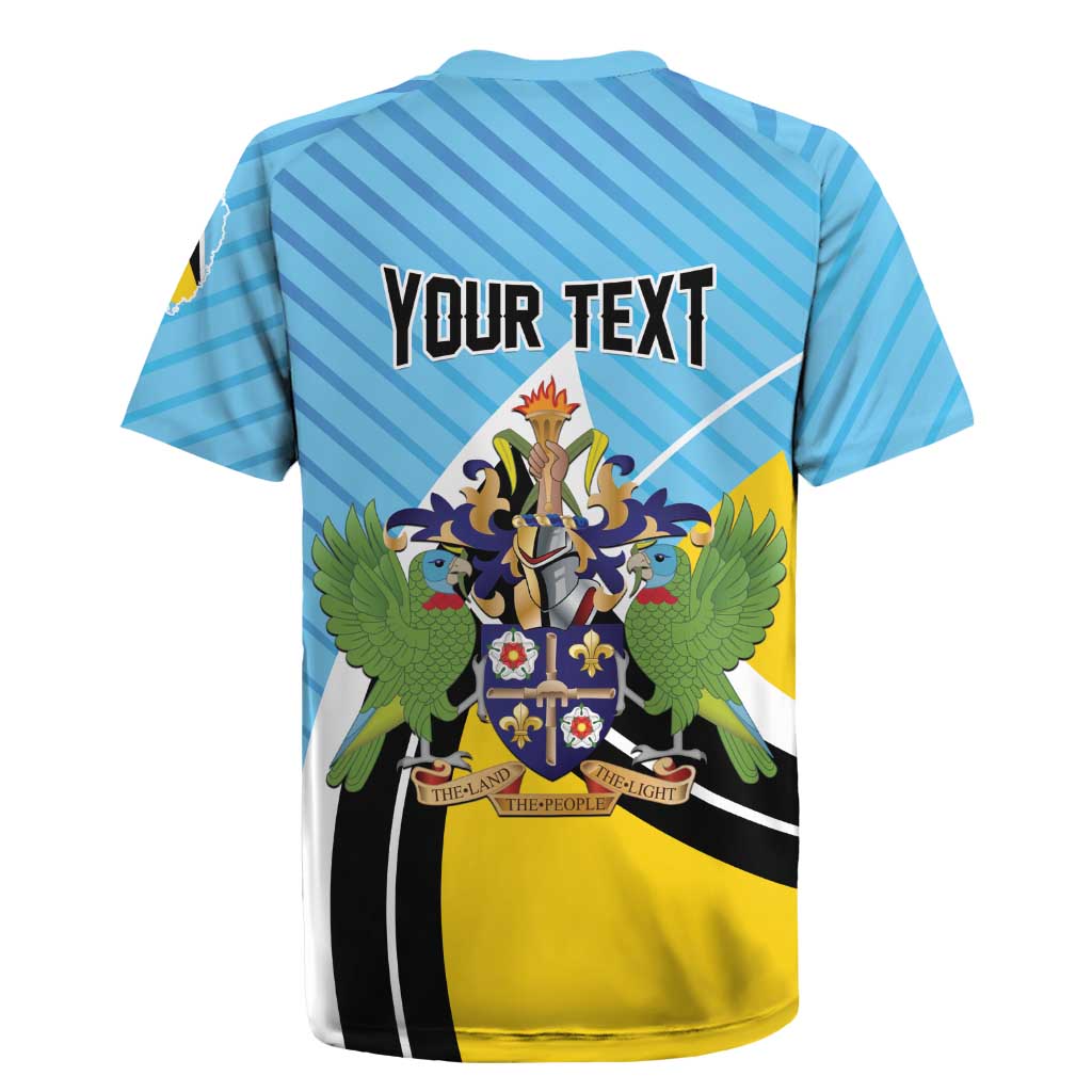 Personalised Saint Lucia Rugby Jersey Pearl of the Caribbean