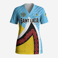 Personalised Saint Lucia Scrub Top Pearl of the Caribbean