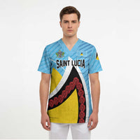 Personalised Saint Lucia Scrub Top Pearl of the Caribbean