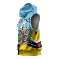 Personalised Saint Lucia Sleeveless Hoodie Pearl of the Caribbean