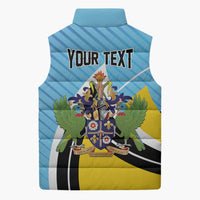Personalised Saint Lucia Sleeveless Puffer Jacket Pearl of the Caribbean