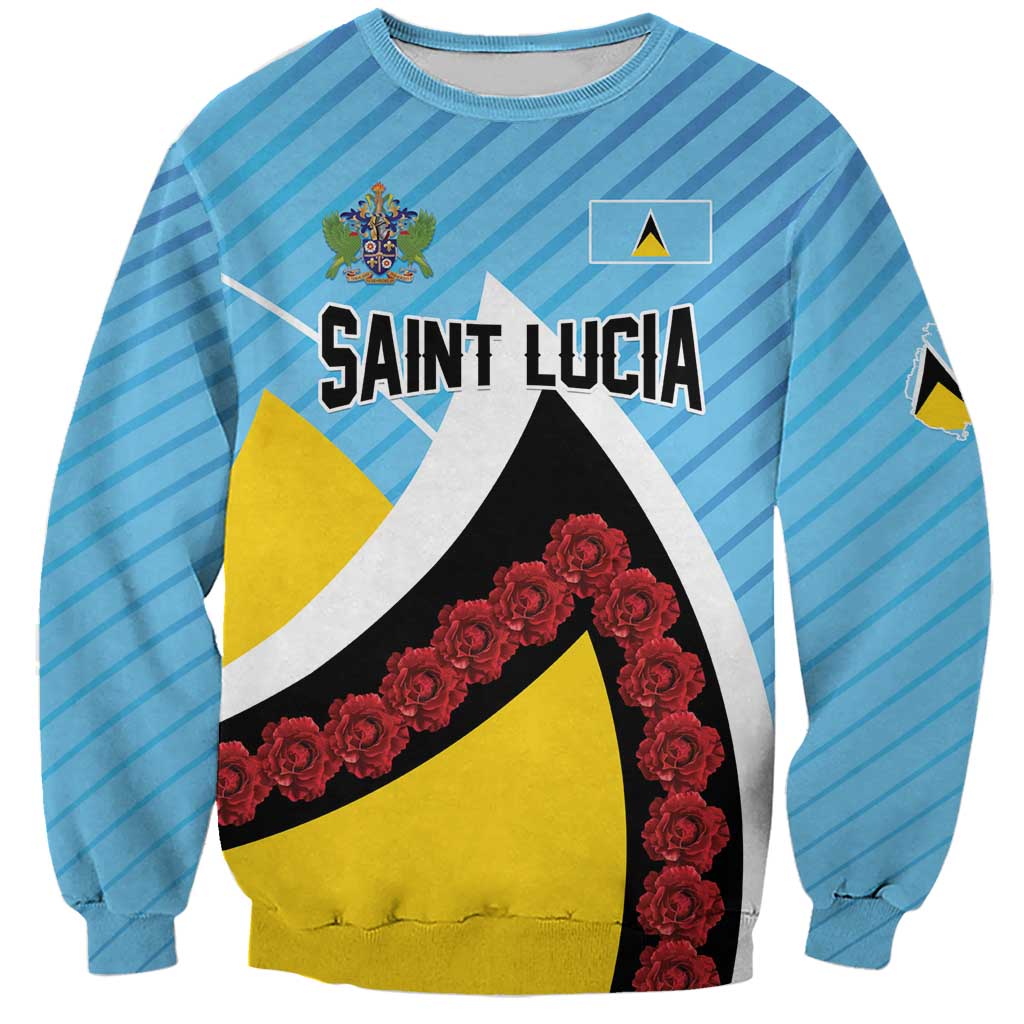 Personalised Saint Lucia Sweatshirt Pearl of the Caribbean