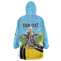 Personalised Saint Lucia Wearable Blanket Hoodie Pearl of the Caribbean