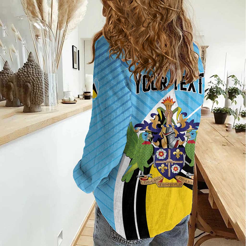 Personalised Saint Lucia Women Casual Shirt Pearl of the Caribbean