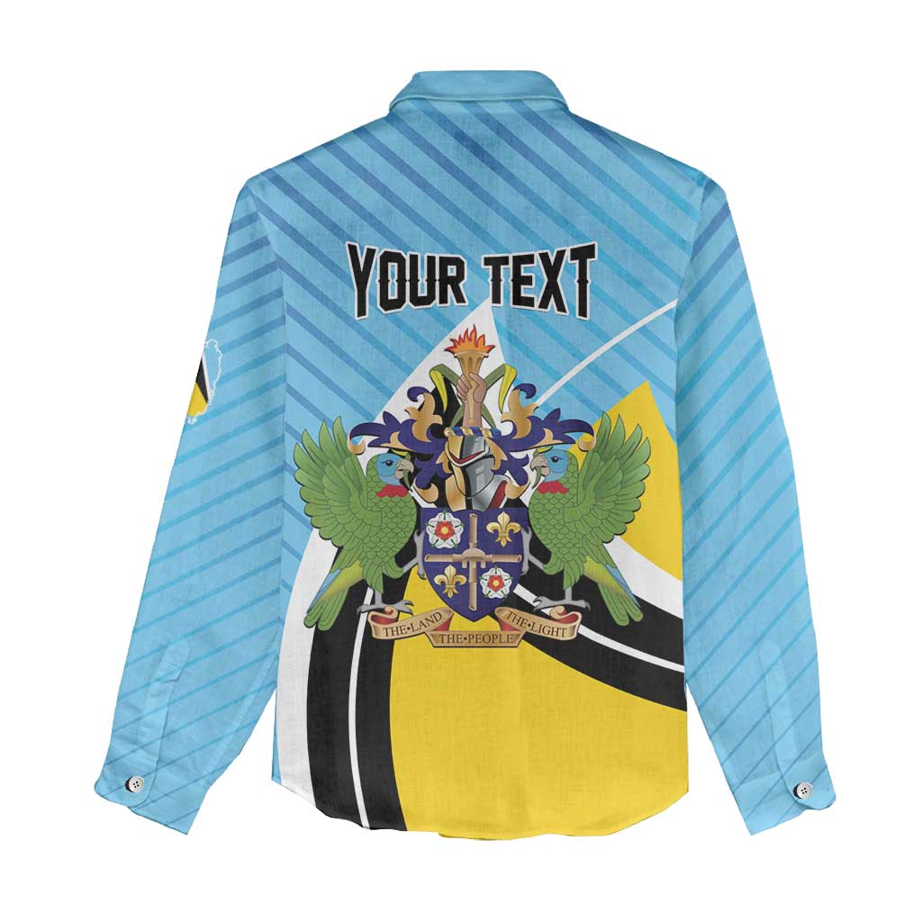 Personalised Saint Lucia Women Casual Shirt Pearl of the Caribbean