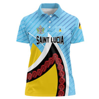 Personalised Saint Lucia Women Polo Shirt Pearl of the Caribbean