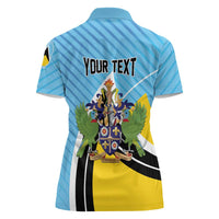Personalised Saint Lucia Women Polo Shirt Pearl of the Caribbean