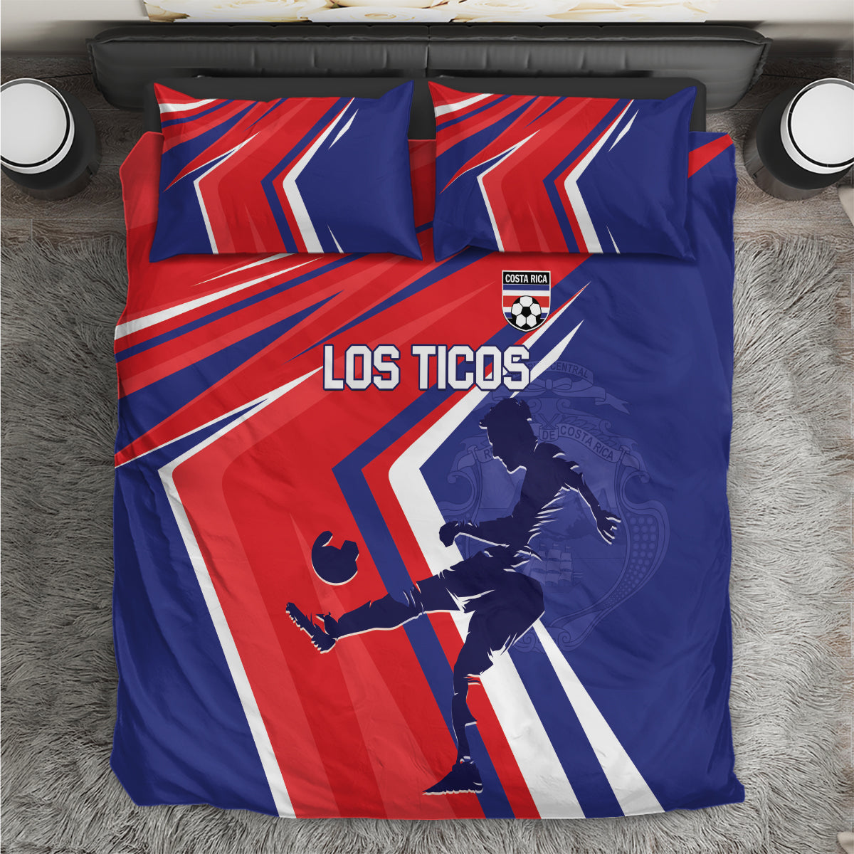Costa Rica 2024 Soccer Bedding Set Come On Los Ticos - Wonder Print Shop