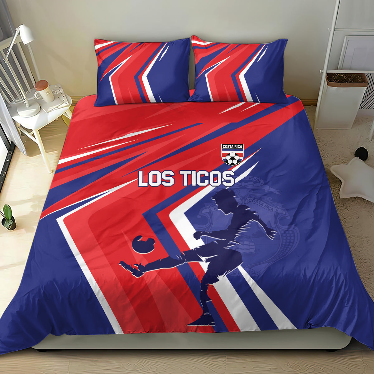 Costa Rica 2024 Soccer Bedding Set Come On Los Ticos - Wonder Print Shop