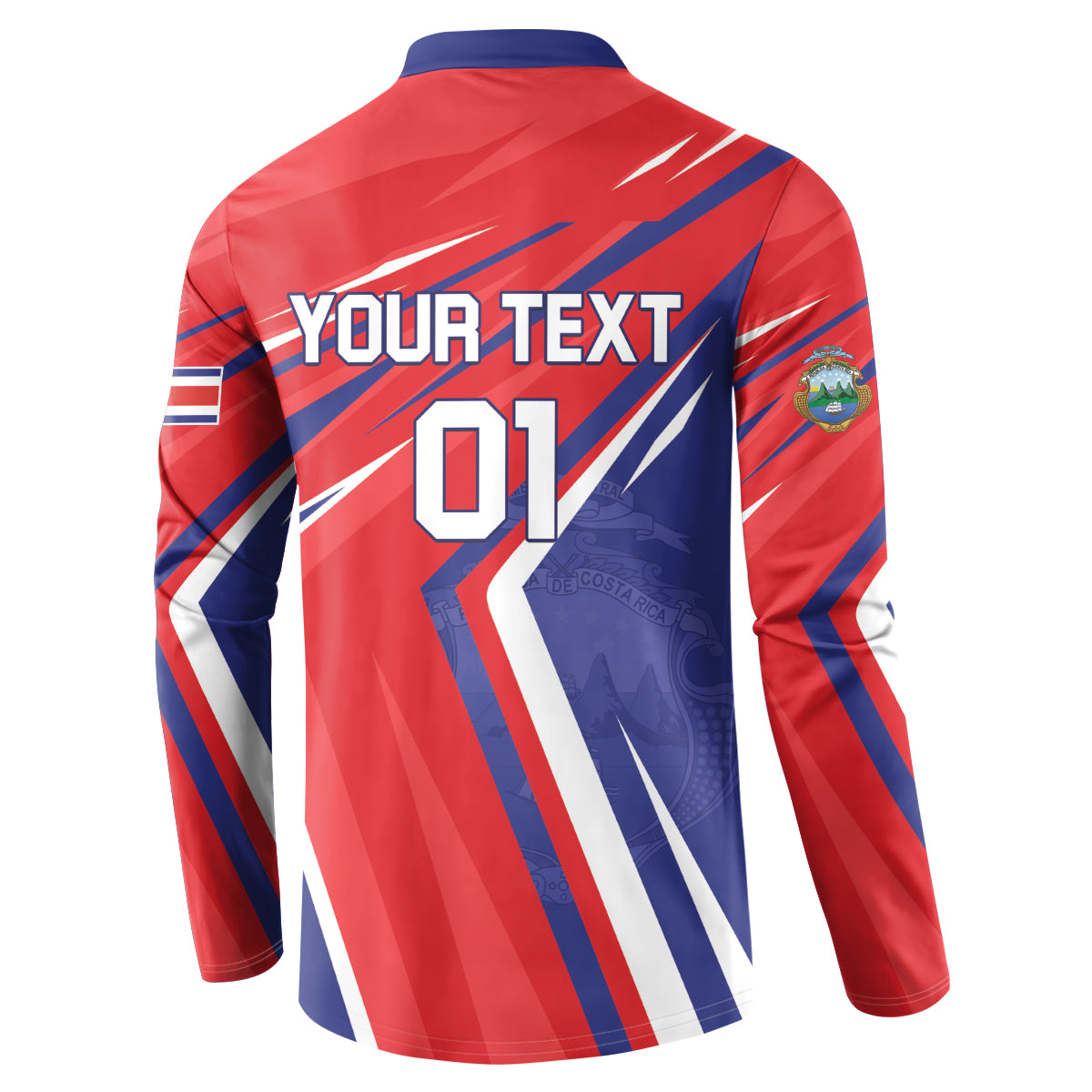 Personalized Costa Rica 2024 Soccer Button Sweatshirt Come On Los Ticos - Wonder Print Shop