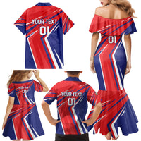 Personalized Costa Rica 2024 Soccer Family Matching Mermaid Dress and Hawaiian Shirt Come On Los Ticos - Wonder Print Shop