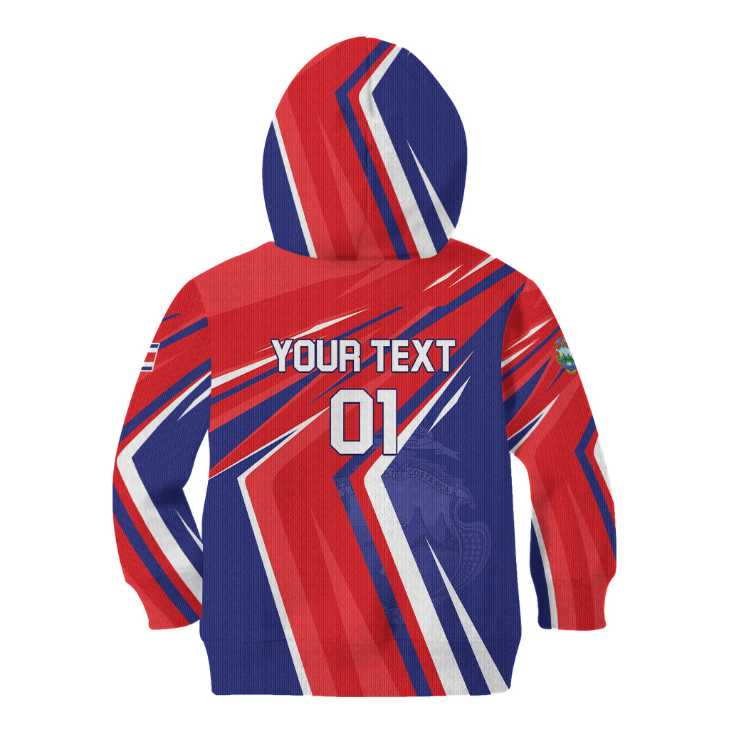 Personalized Costa Rica 2024 Soccer Kid Hoodie Come On Los Ticos - Wonder Print Shop