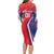 Personalized Costa Rica 2024 Soccer Long Sleeve Bodycon Dress Come On Los Ticos - Wonder Print Shop