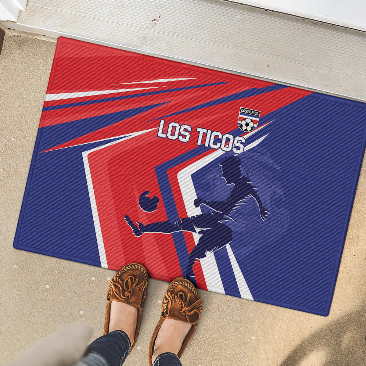 Costa Rica 2024 Soccer Rubber Doormat Come On Los Ticos - Wonder Print Shop