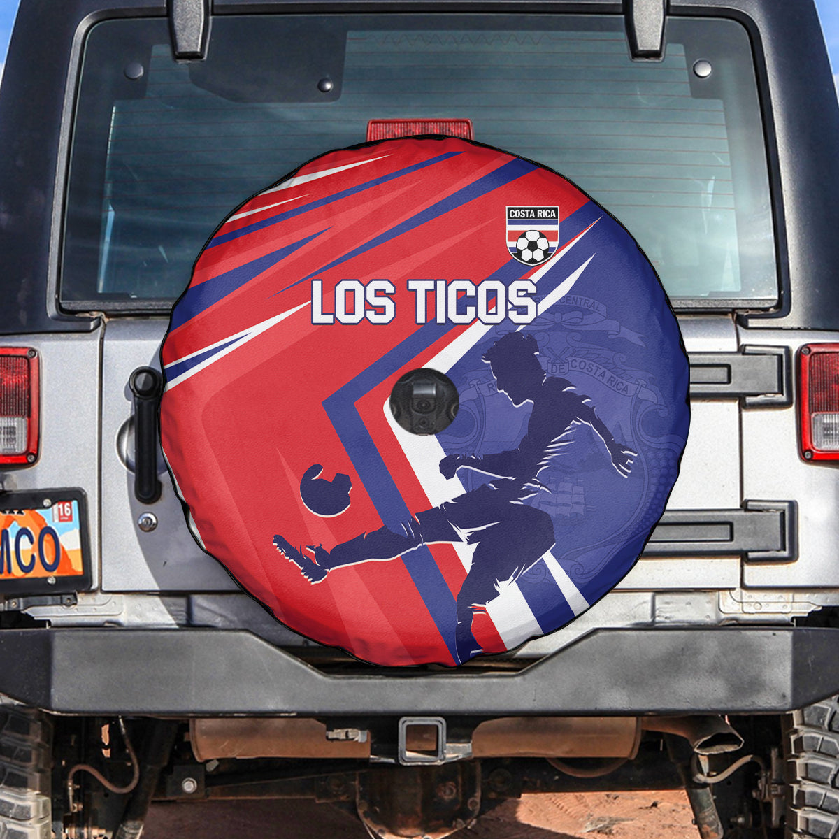Costa Rica 2024 Soccer Spare Tire Cover Come On Los Ticos