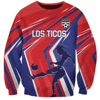 Personalized Costa Rica 2024 Soccer Sweatshirt Come On Los Ticos - Wonder Print Shop
