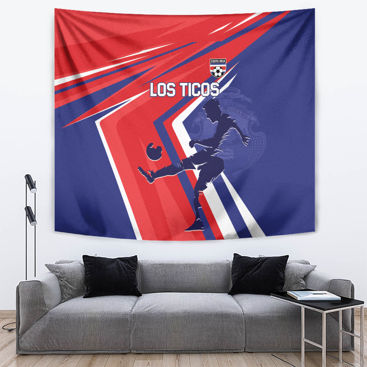 Costa Rica 2024 Soccer Tapestry Come On Los Ticos - Wonder Print Shop