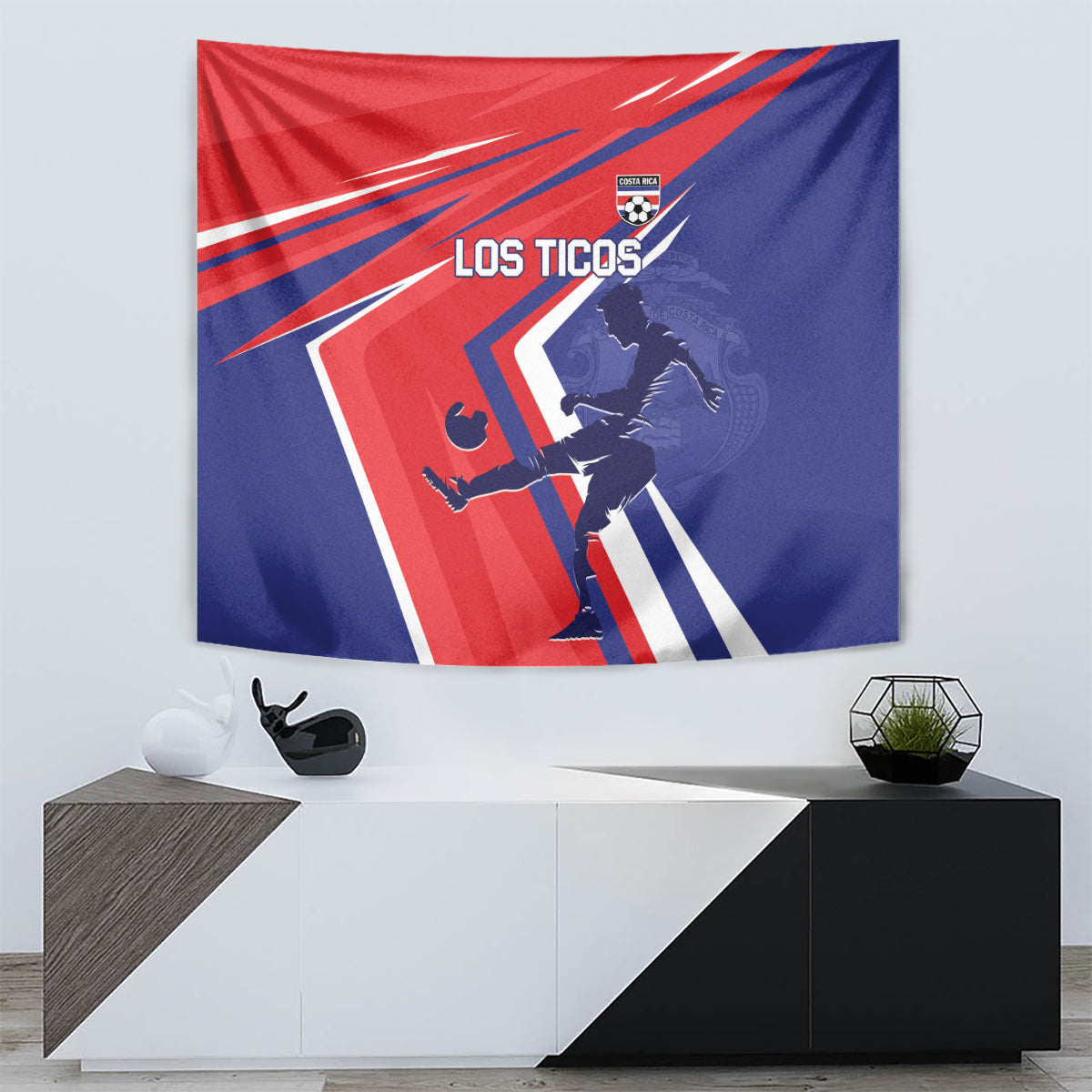 Costa Rica 2024 Soccer Tapestry Come On Los Ticos - Wonder Print Shop