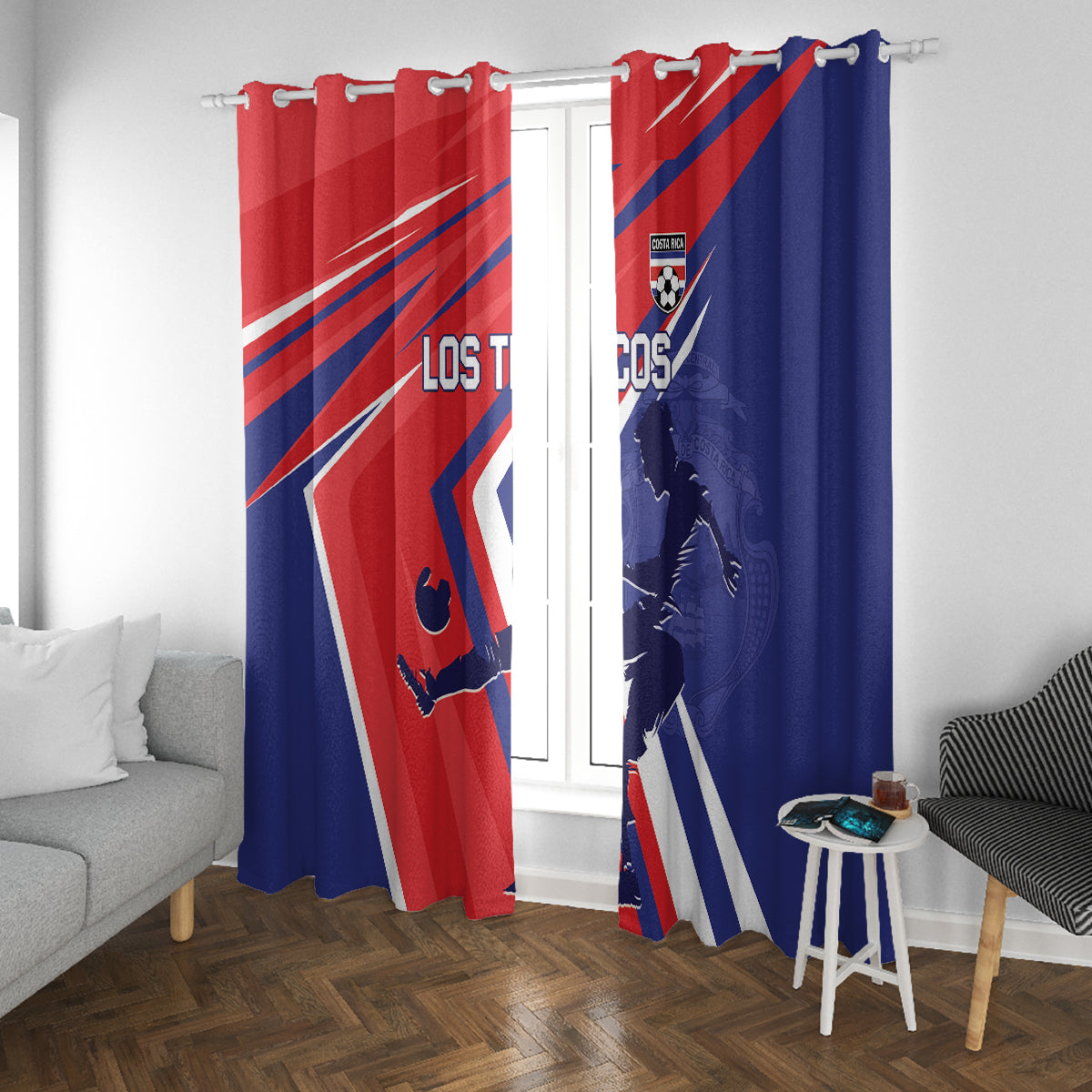 Costa Rica 2024 Soccer Window Curtain Come On Los Ticos - Wonder Print Shop