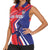 Personalized Costa Rica 2024 Soccer Women Sleeveless Polo Shirt Come On Los Ticos - Wonder Print Shop