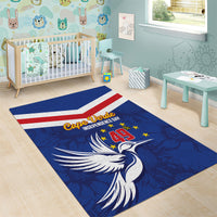 Cape Verde Independence Day Area Rug Gerbera Daisy Pattern - Wonder Print Shop