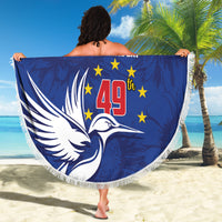 Cape Verde Independence Day Beach Blanket Gerbera Daisy Pattern - Wonder Print Shop