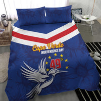 Cape Verde Independence Day Bedding Set Gerbera Daisy Pattern - Wonder Print Shop