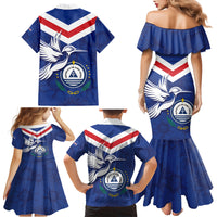 Cape Verde Independence Day Family Matching Mermaid Dress and Hawaiian Shirt Gerbera Daisy Pattern - Wonder Print Shop