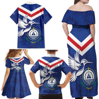 Cape Verde Independence Day Family Matching Off Shoulder Maxi Dress and Hawaiian Shirt Gerbera Daisy Pattern - Wonder Print Shop