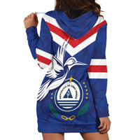 Cape Verde Independence Day Hoodie Dress Gerbera Daisy Pattern - Wonder Print Shop