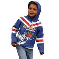 Cape Verde Independence Day Kid Hoodie Gerbera Daisy Pattern - Wonder Print Shop