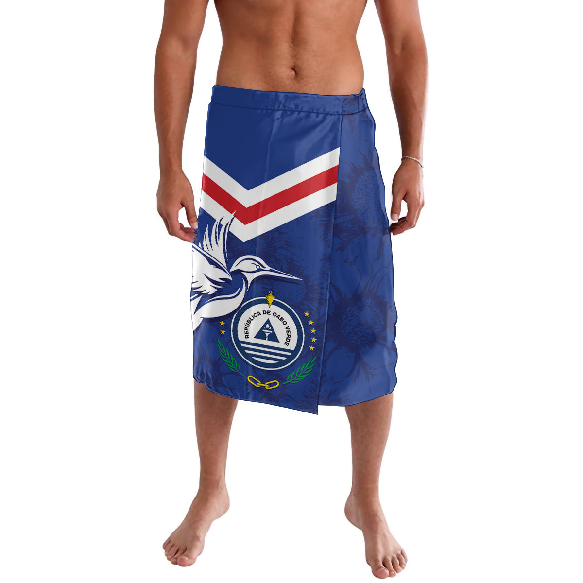 Cape Verde Independence Day Lavalava Gerbera Daisy Pattern - Wonder Print Shop