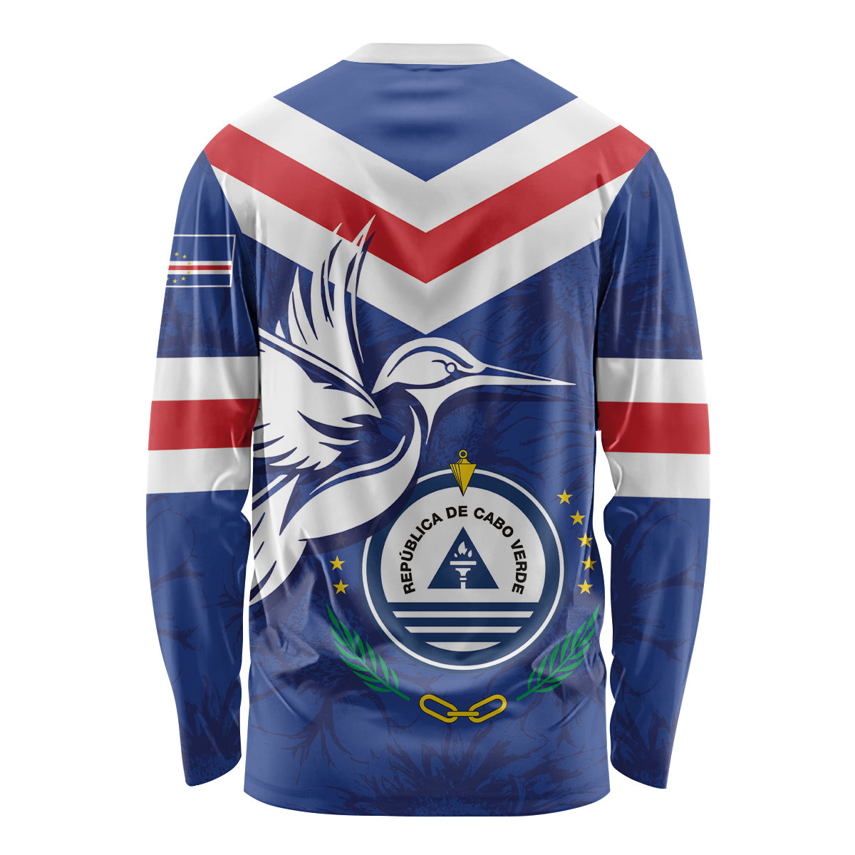 Cape Verde Independence Day Long Sleeve Shirt Gerbera Daisy Pattern - Wonder Print Shop