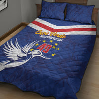 Cape Verde Independence Day Quilt Bed Set Gerbera Daisy Pattern - Wonder Print Shop