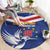 Cape Verde Independence Day Round Carpet Gerbera Daisy Pattern