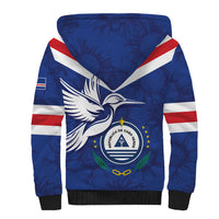 Cape Verde Independence Day Sherpa Hoodie Gerbera Daisy Pattern - Wonder Print Shop
