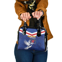 Cape Verde Independence Day Shoulder Handbag Gerbera Daisy Pattern