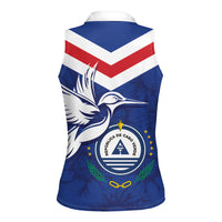 Cape Verde Independence Day Women Sleeveless Polo Shirt Gerbera Daisy Pattern - Wonder Print Shop