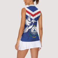Cape Verde Independence Day Women Sleeveless Polo Shirt Gerbera Daisy Pattern - Wonder Print Shop
