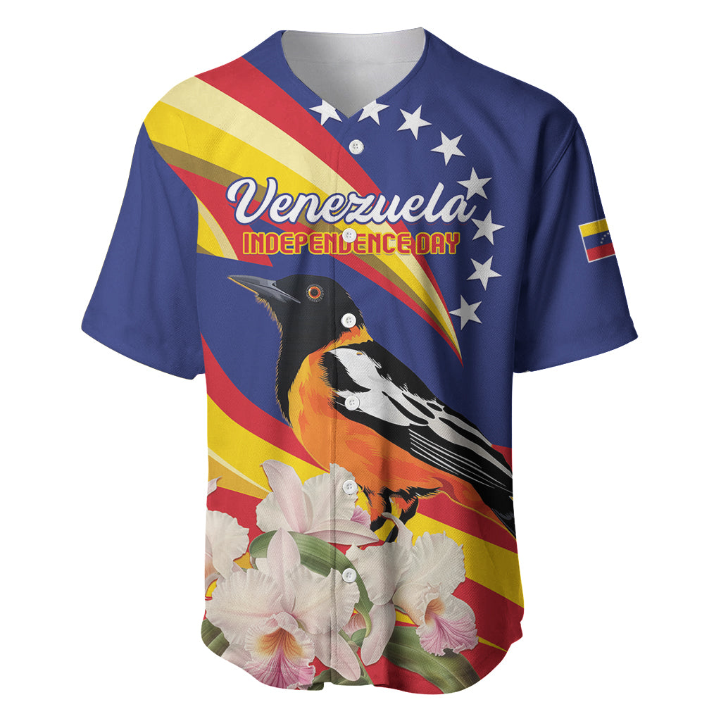 Venezuela Independence Day Baseball Jersey Venezuelan Troupial Cattleya Mossiae