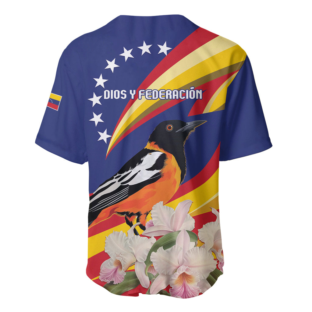 Venezuela Independence Day Baseball Jersey Venezuelan Troupial Cattleya Mossiae - Wonder Print Shop