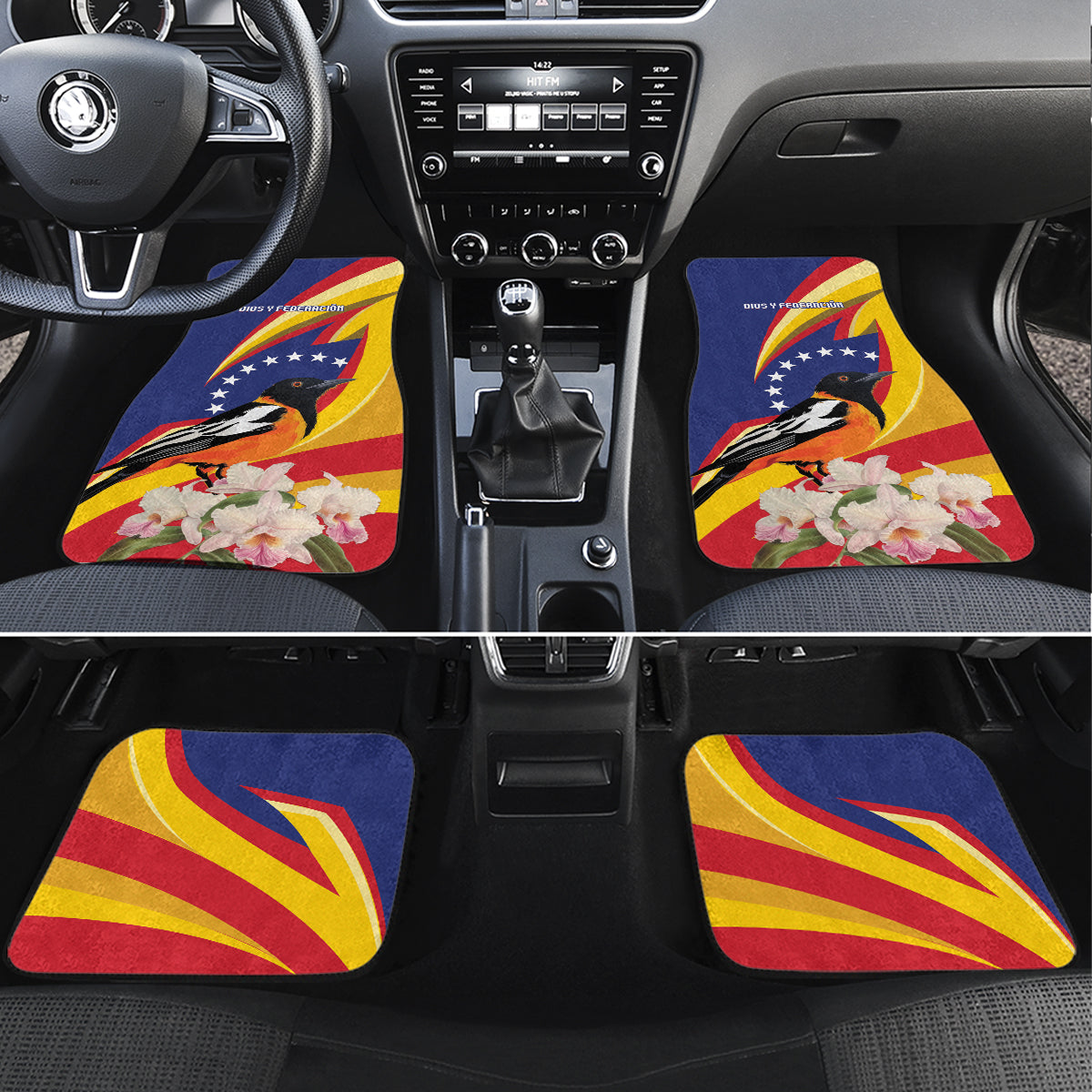 Venezuela Independence Day Car Mats Venezuelan Troupial Cattleya Mossiae