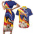 Venezuela Independence Day Couples Matching Short Sleeve Bodycon Dress and Hawaiian Shirt Venezuelan Troupial Cattleya Mossiae - Wonder Print Shop