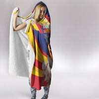Venezuela Independence Day Hooded Blanket Venezuelan Troupial Cattleya Mossiae
