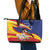 Venezuela Independence Day Leather Tote Bag Venezuelan Troupial Cattleya Mossiae